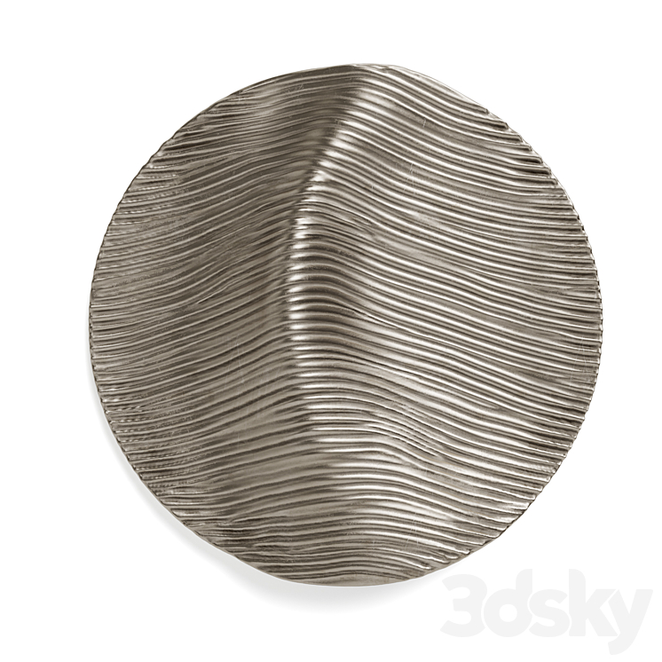 Waves variation  Round wall panel 3DS Max - thumbnail 1