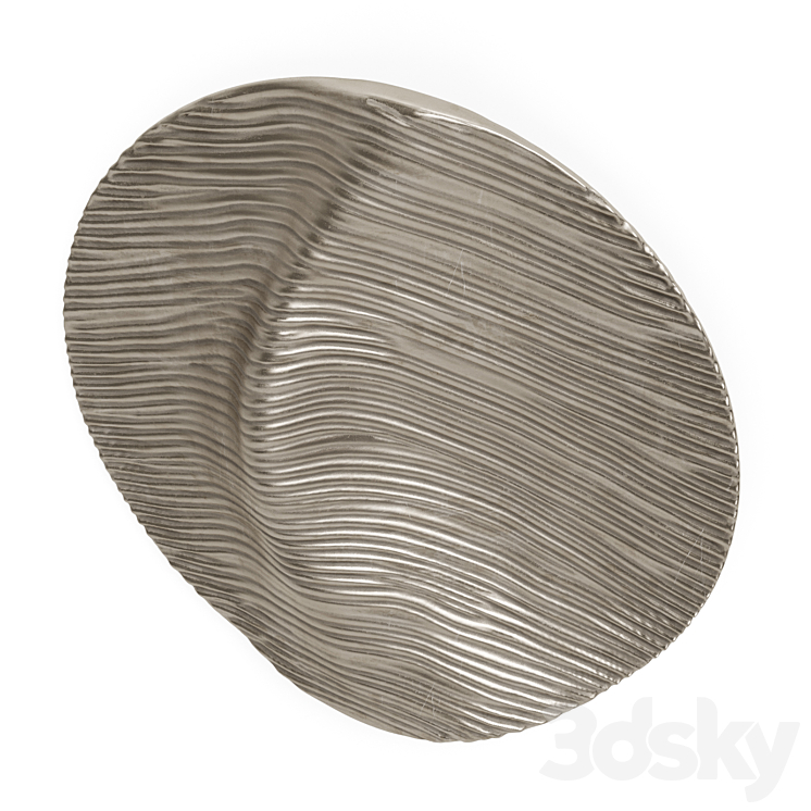 Waves variation  Round wall panel 3DS Max - thumbnail 2