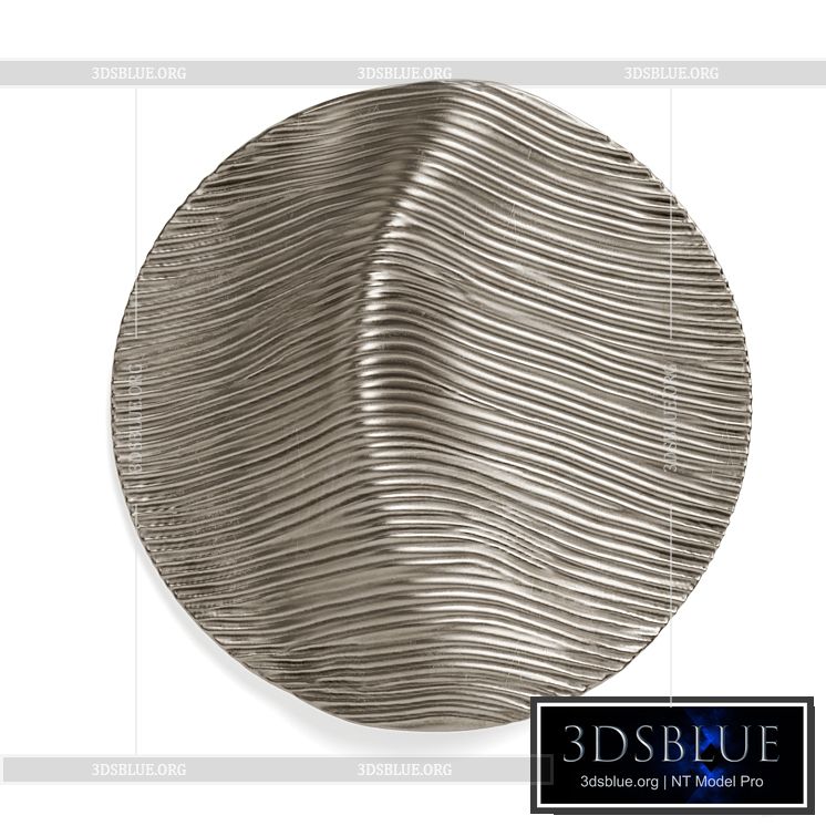 Waves variation  Round wall panel 3DS Max - thumbnail 3