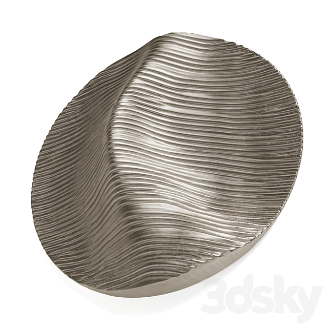 Waves variation  Round wall panel 3DSMax File - thumbnail 3