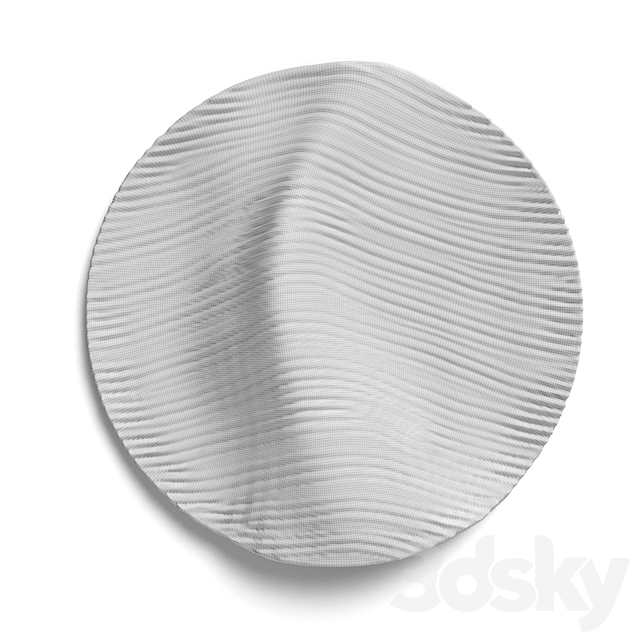 Waves variation  Round wall panel 3DSMax File - thumbnail 4