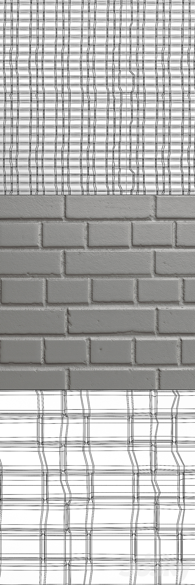 White brick 3DSMax File - thumbnail 2