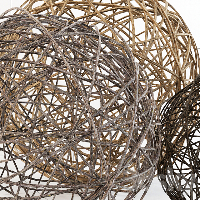 Wicker ball 3ds Max - thumbnail 2