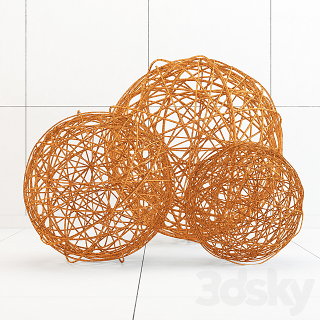 Wicker ball 3ds Max - thumbnail 3