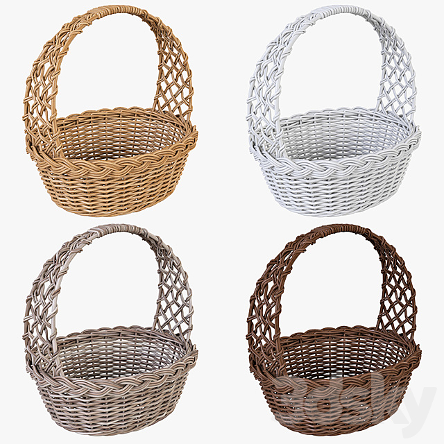 Wicker Basket 04 3ds Max - thumbnail 1