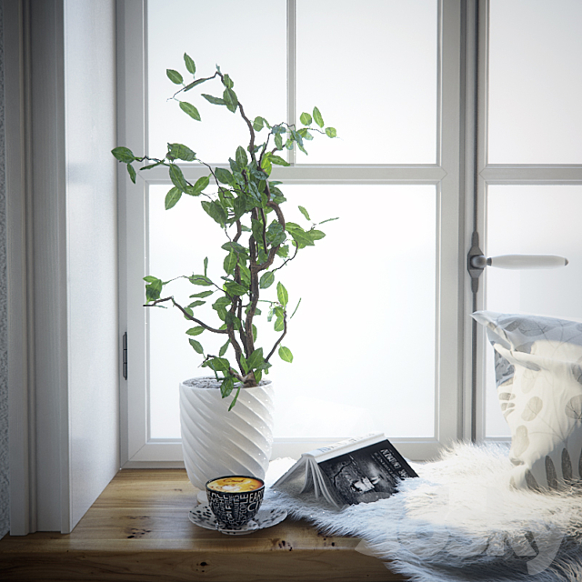 Window sill decor 3DS Max Model - thumbnail 2