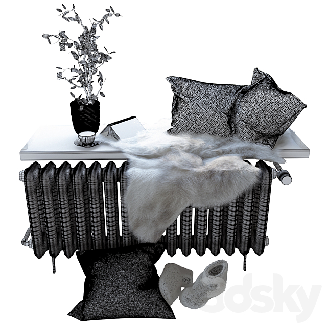 Window sill decor 3DS Max Model - thumbnail 3