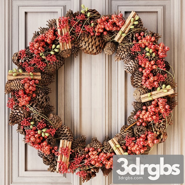 Winter Wreath 03 3dsmax Download - thumbnail 1