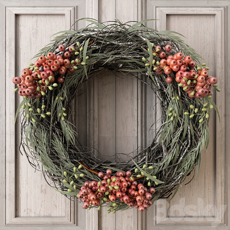 Winter wreath 3DS Max - thumbnail 1