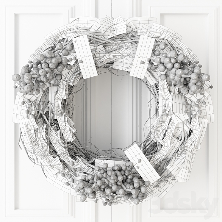 Winter wreath 3DS Max - thumbnail 2