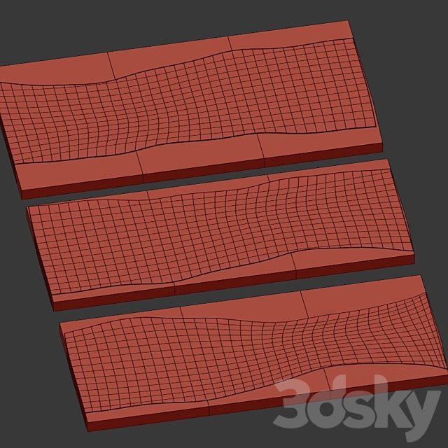 Wood and epoxy slabs. 3DS Max Model - thumbnail 2