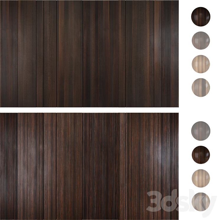 Wood panel set 1 3DS Max - thumbnail 1