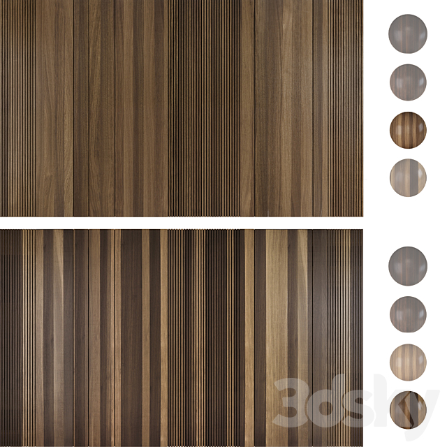 Wood panel set 1 3DSMax File - thumbnail 2