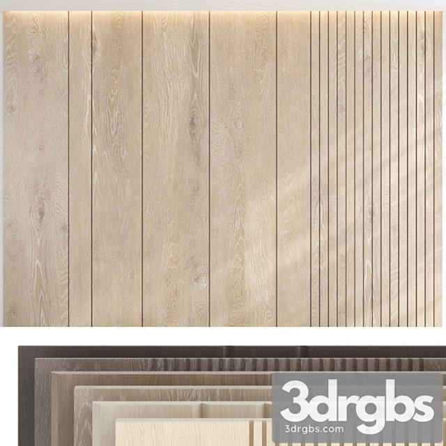 Wood Panel Set V01 3dsmax Download - thumbnail 1