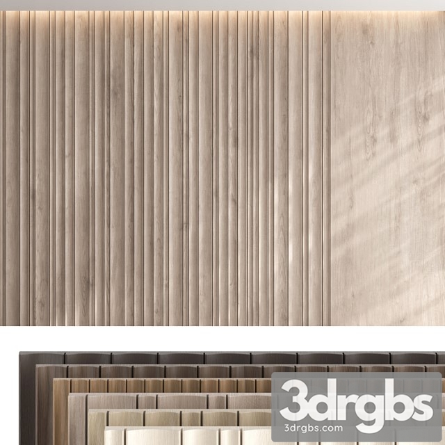 Wood panel set v07 3dsmax Download - thumbnail 1