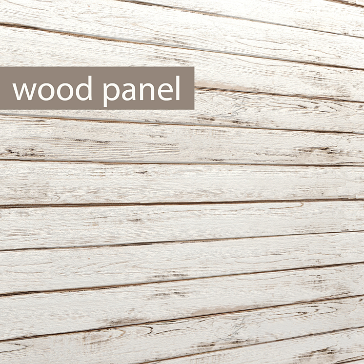 Wood panel wall decor plank panels wood decor boards wooden wall panel slats bleached white 3DS Max - thumbnail 1