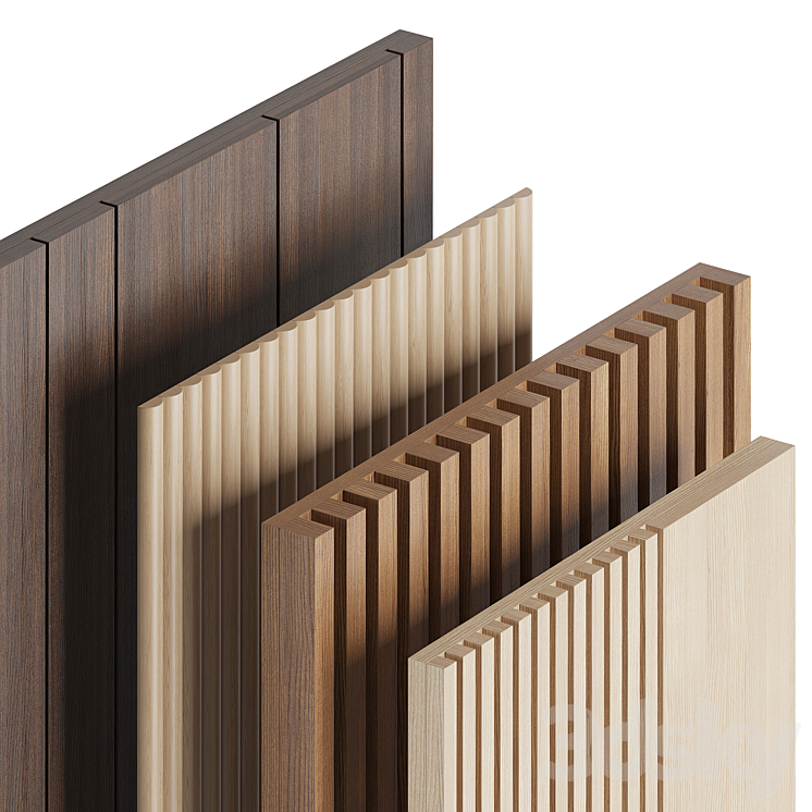 Wood panels set 1 3DS Max - thumbnail 2