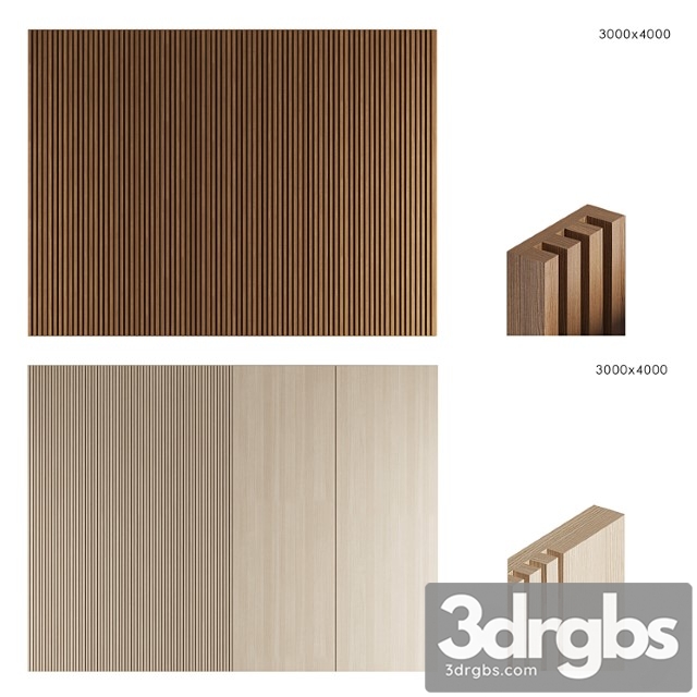 Wood panels set 1 3dsmax Download - thumbnail 1