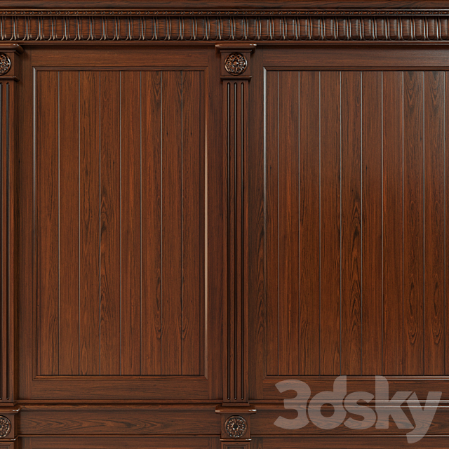 Wood panels_1414 3DS Max Model - thumbnail 2