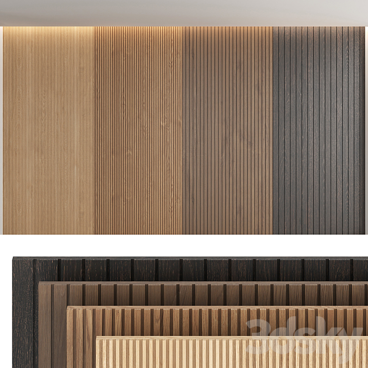 Wood panels_set4 3DS Max - thumbnail 1