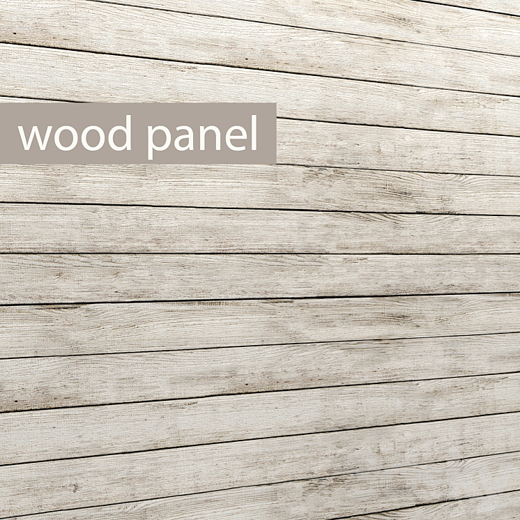 Wood panelWood panel wall decor plank panels wood decor boards wooden wall panel slats bleached 3DS Max - thumbnail 1