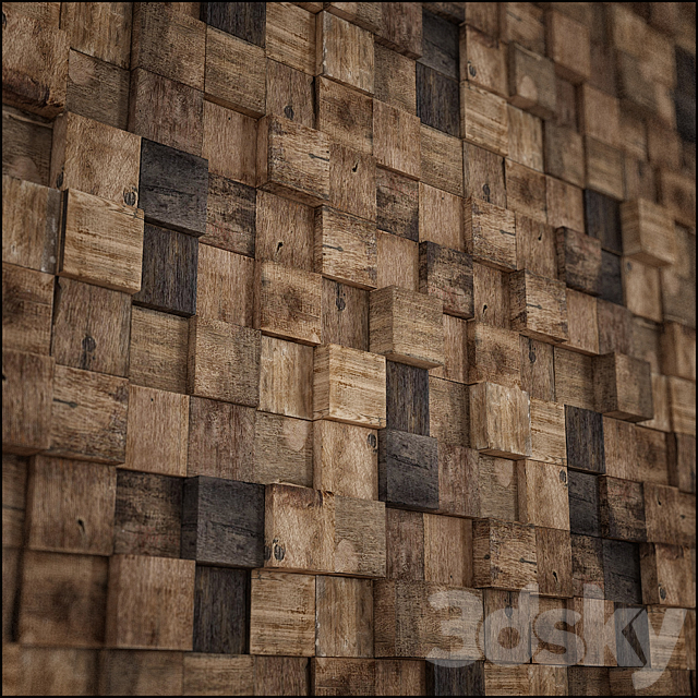 wood square aged 3DSMax File - thumbnail 1