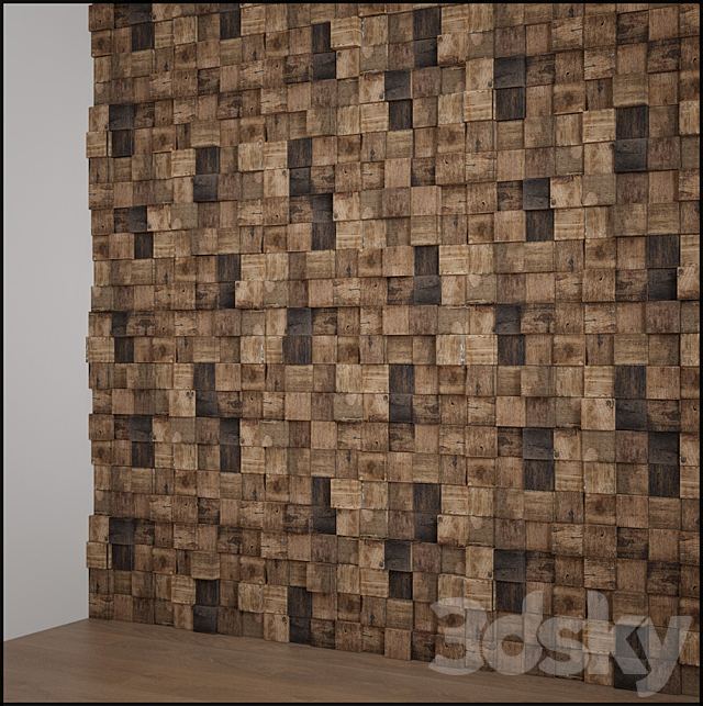 wood square aged 3DSMax File - thumbnail 2