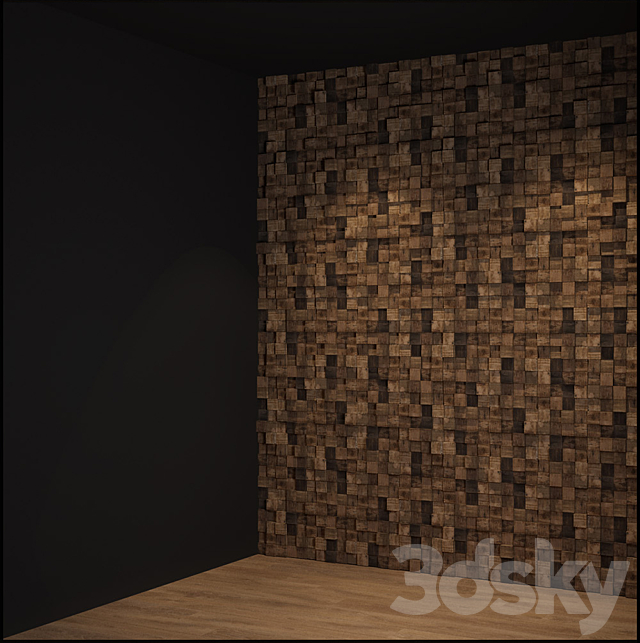 wood square aged 3DSMax File - thumbnail 4