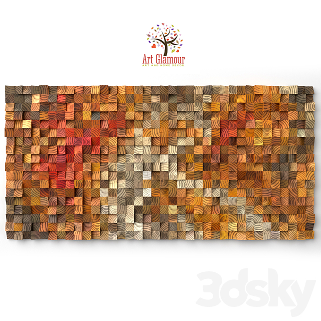 Wood Wall Art 3ds Max - thumbnail 1