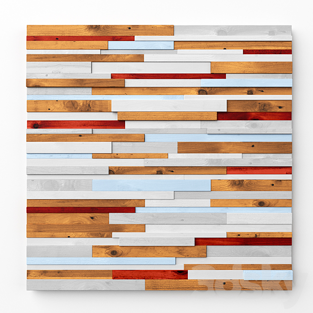 Wood wall art 3ds Max - thumbnail 1