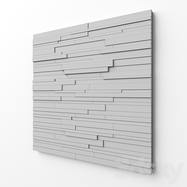 Wood wall art 3ds Max - thumbnail 3