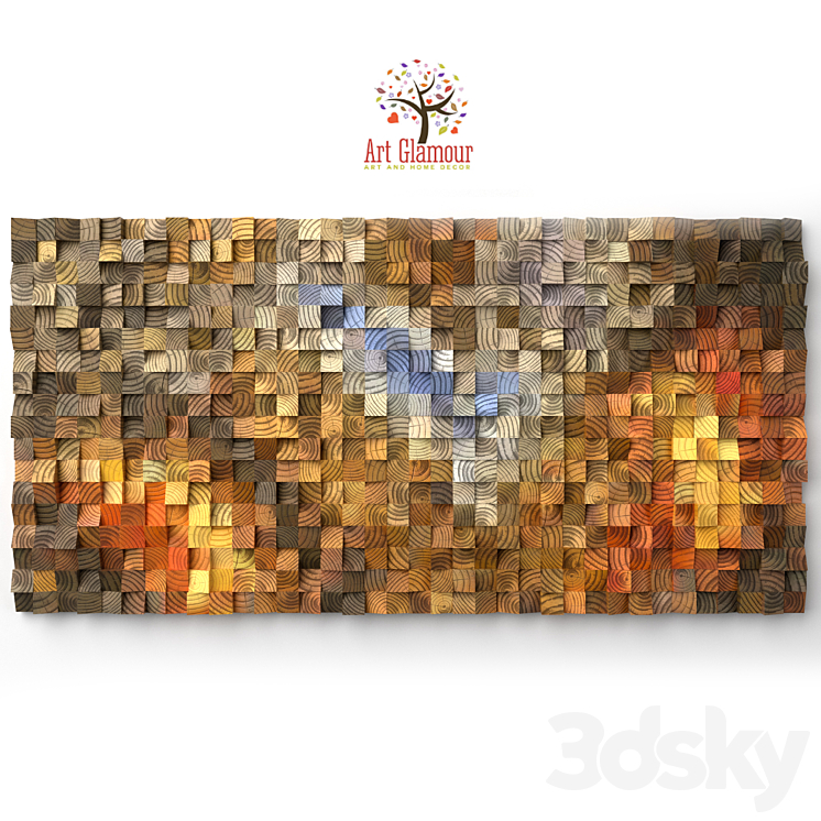 Wood Wall Art "The Hell's Gate" 3DS Max Model - thumbnail 1