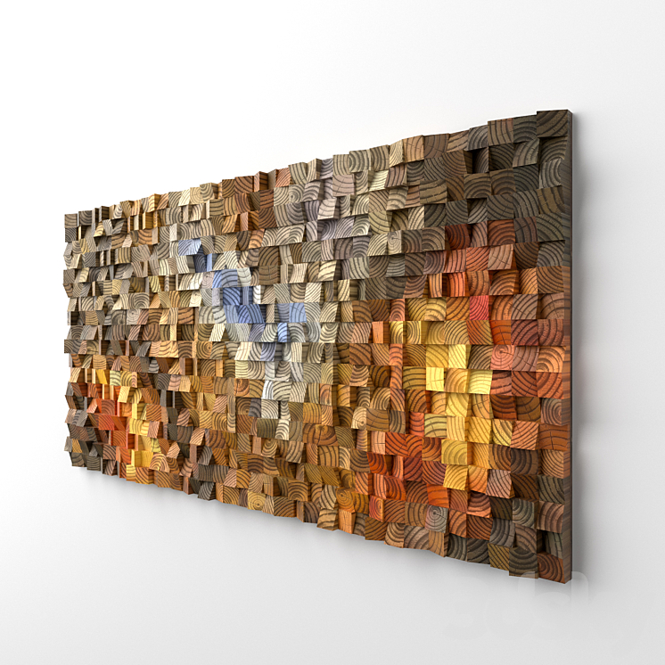 Wood Wall Art "The Hell's Gate" 3DS Max Model - thumbnail 2