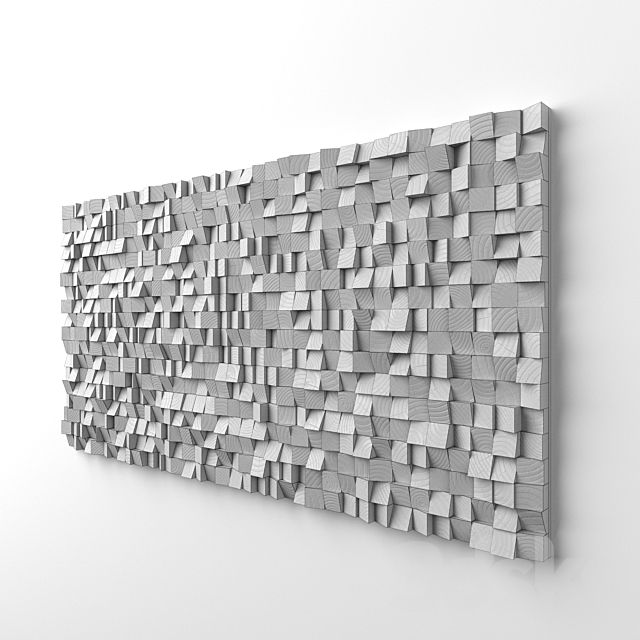 Wood wall art “The Northern Lights” 3ds Max - thumbnail 3