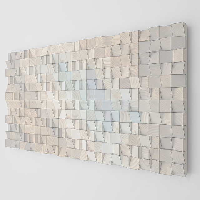 Wood wall mosaic – Art Glamour 3ds Max - thumbnail 3