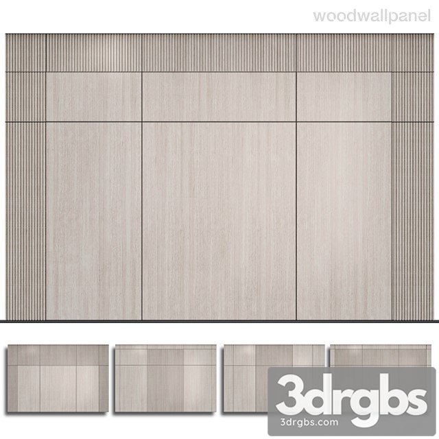 Wood wall panel 2 3dsmax Download - thumbnail 1