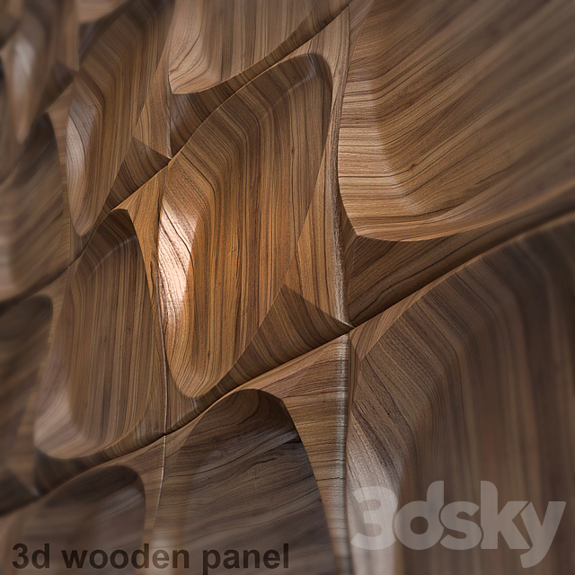 wooden 3d panel 2 3DSMax File - thumbnail 1