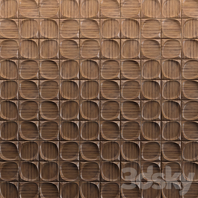 wooden 3d panel 2 3DSMax File - thumbnail 2