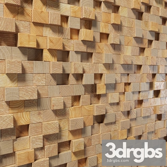 Wooden 3d panel 3dsmax Download - thumbnail 1