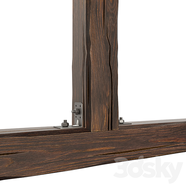 Wooden beams 2 3DSMax File - thumbnail 2