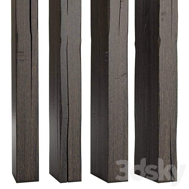 Wooden beams 4 3DS Max Model - thumbnail 4