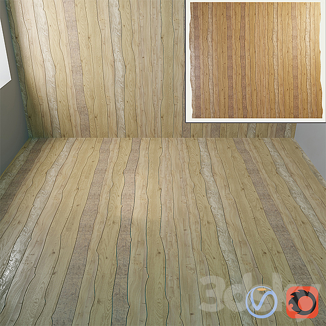 Wooden boards 3ds Max - thumbnail 1