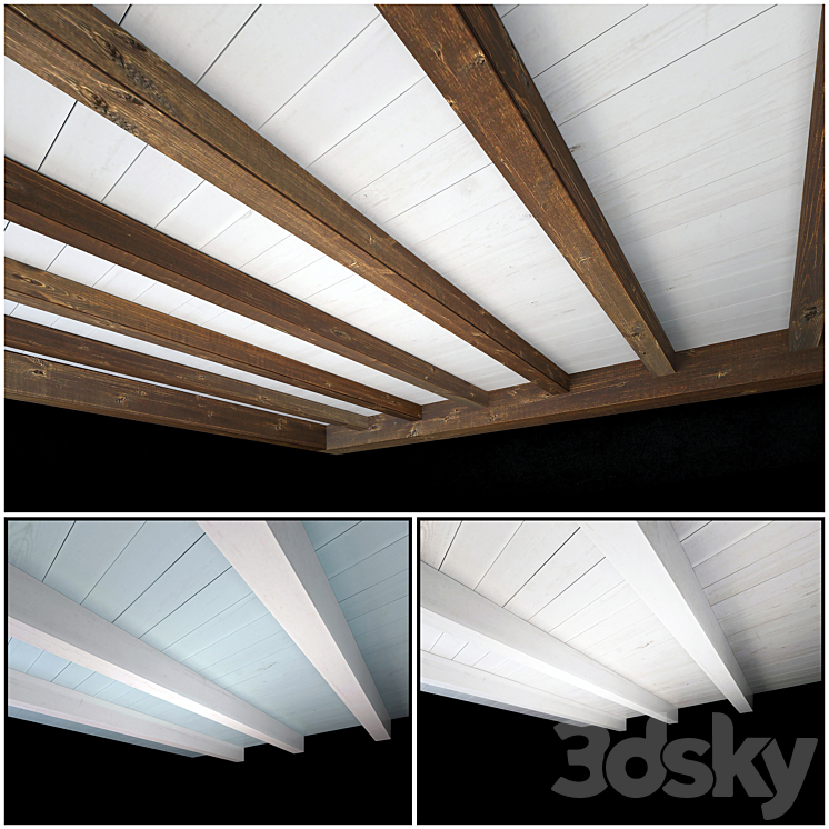 Wooden ceiling 2 3DS Max - thumbnail 1