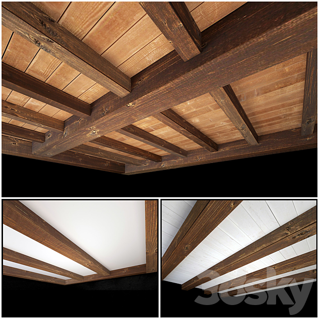 Wooden ceiling 3 3DSMax File - thumbnail 1