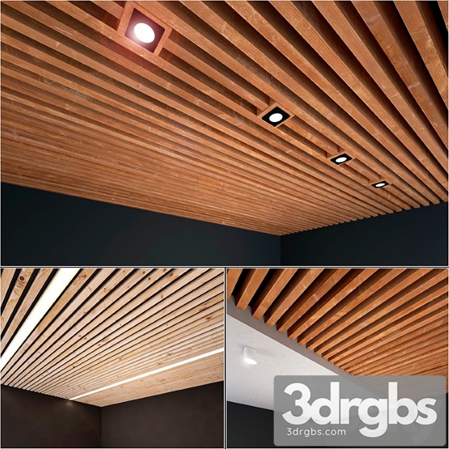 Wooden Ceiling 5 3dsmax Download - thumbnail 1