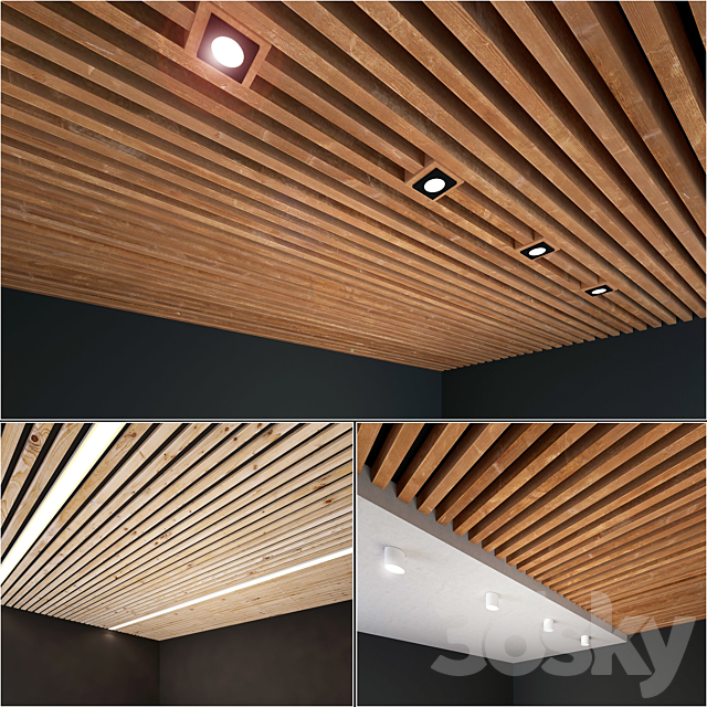 Wooden ceiling 5 3DSMax File - thumbnail 1