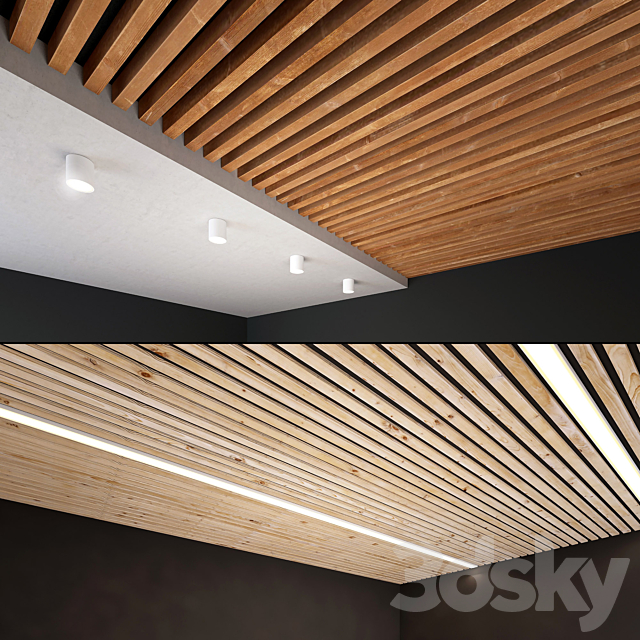 Wooden ceiling 5 3DSMax File - thumbnail 2