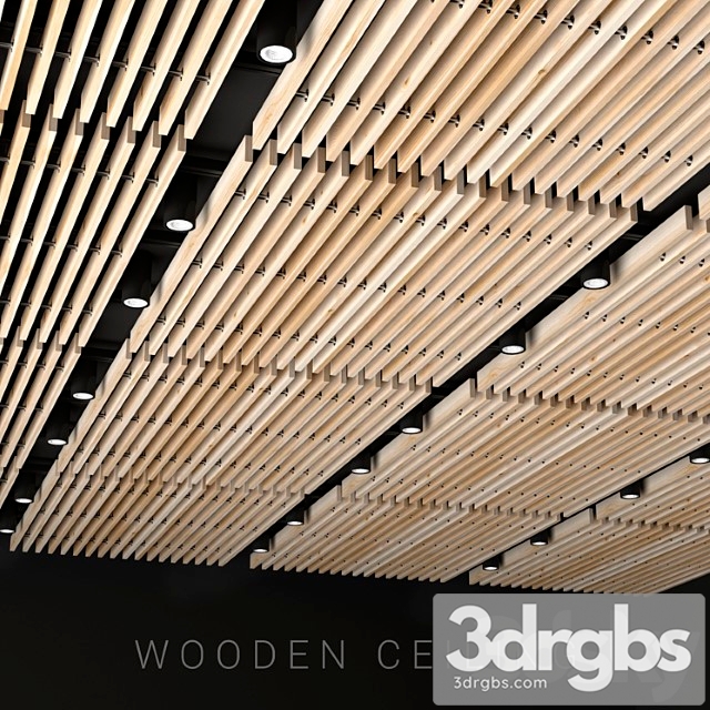 Wooden ceiling 6 3dsmax Download - thumbnail 1