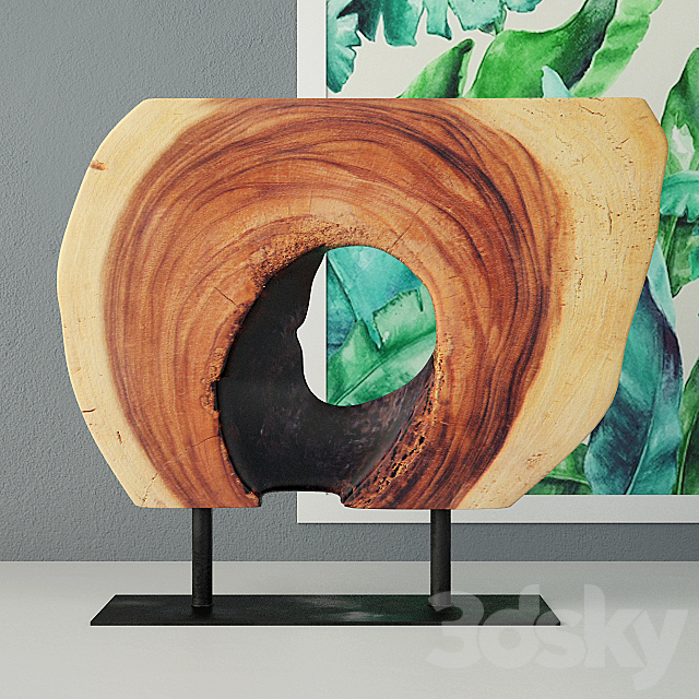 Wooden Decoration on Stand 3ds Max - thumbnail 1