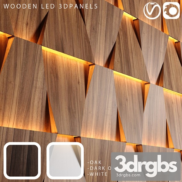 Wooden led panels 3dsmax Download - thumbnail 1